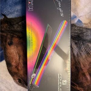Rainbow Ceramic Hair Straightener Flat Iron -